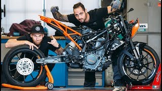 BUILD OF STUNT BIKE pt 1  2017 Duke 250  RokON VLOG 32 [upl. by Linus802]