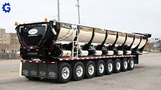 The most advanced dump trucks and trailers You have to see ▶ 8 axle Trailer [upl. by Aicertap]