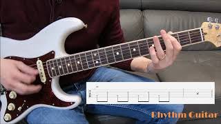 Easy Funk Guitar 1 Lipps Inc  Funkytown with TABS [upl. by Anisah]