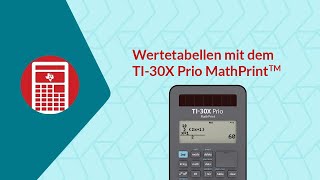 Nullstellen bestimmen mit Hilfe der Wertetabelle mit dem TI30X Prio MathPrint™ [upl. by Siravat]