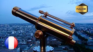 A view from the top of the Eiffel Tower at night Paris France [upl. by Ymorej]