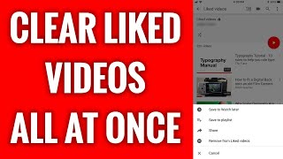 How To Clear Liked Videos All At Once On YouTube App [upl. by Lashond]