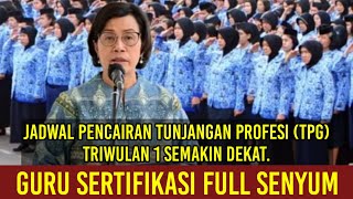 Hore Guru Sertifikasi Full Senyum Jadwal Pencairan TPG Triwulan 1 Semakin Dekat [upl. by Nadabus860]