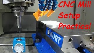 CNC Mill Setting Tool and Work Offsets Practical [upl. by Glarum]