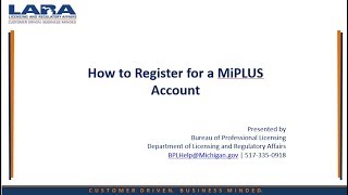 Register for a MiPLUS Account [upl. by Halimak512]