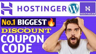 BIGGEST Hostinger Coupon Code  Hostinger Promo Code Discount Deal [upl. by Aicsila760]