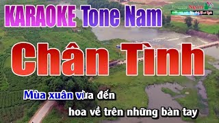 Chân Tình Karaoke  Tone Nam  Nhạc Sống Thanh Ngân [upl. by Harbison322]