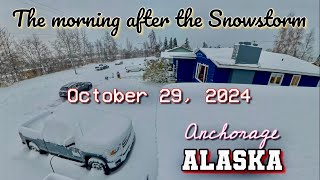 Anchorage Alaska 102924 Snowstorm [upl. by Yarled689]