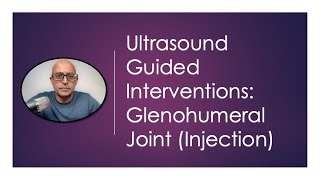 Ultrasound Guided Interventions Glenohumeral Joint Injection ultrasound [upl. by Jarlen]