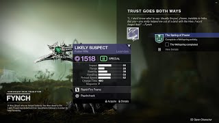 Trust Goes Both Ways Full Quest Prerequisite for The Wellspring Activity Destiny 2 Witch Queen [upl. by Soalokin408]