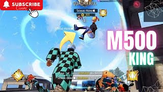 1 vs 4 M500 KING 😈 SENSEIHERE ENEMY CALLED ME HACKER😱freefire freefireclipsviralvideo [upl. by Boesch124]