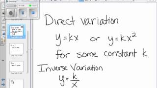 Pre Calc 110 Mathematical Modeling amp Variation [upl. by Haonam]