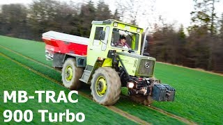 MB Trac in der modernen Landwirtschaft  Wie geht das  MBTrac 900 Turbo  Rauch Axis 301 W [upl. by Naujad]