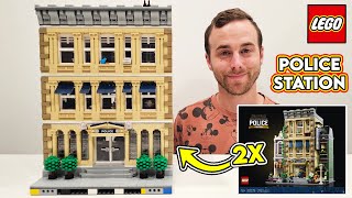 Double LEGO Police Station Modular Building [upl. by Uolymme]