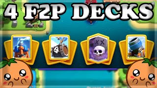 Top Free to Play Decks in Clash Royale🍊 [upl. by Boeschen]