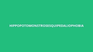 How To Pronounce Hippopotomonstrosesquipedaliophobia  Pronunciation Academy [upl. by Lleon931]