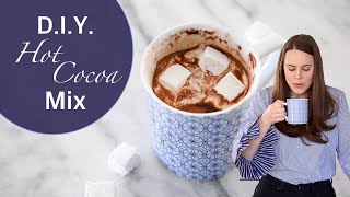 DIY HOT COCOA MIX IN A JAR Fast tutorial for a super easy DIY hot cocoa mix [upl. by Fawnia]