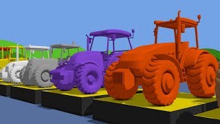 Learn Colors with Tractor amp Cartoon Animation for Kids and babies  Kolory TRAKTORY dla dzieci [upl. by Idoc225]