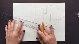 How to Start a Cityscape in TwoPoint Perspective [upl. by Colombi]