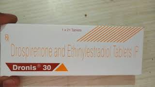 Dronis Tablet Uses amp Side Effects  Drospirenone And Ethinylestradiol Tablet All Detail [upl. by Arvad]