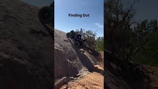 Guy tries to climb a steep rock hill on an ATV and almost gets crushed [upl. by Philipines]