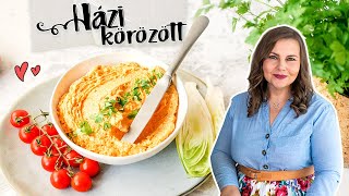 Házi körözött recept 🌶️ gyors házias étel [upl. by Lumbye]