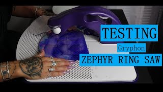 Testing GRYPHONS ZEPHYR RING SAW Stained glass cutting machine [upl. by Nats]