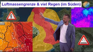 Luftmassengrenze amp viel Regen rund um den Alpenraumnördlichen Mittelmeerraum Gewitter amp Taupunkte [upl. by Rodrigo868]