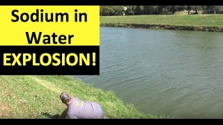 Sodium in Water Explosion  Chemical Reaction [upl. by Nottarts]