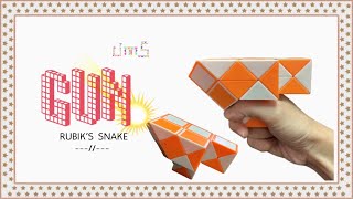 Rubik’s snake  Rubiks twist 24  GUN  Step by step amp SLOW [upl. by Alohs647]