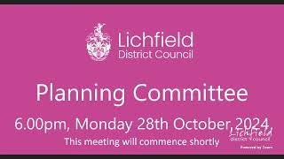 Planning Committee 28th October 2024 [upl. by Jahdiel]