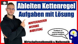 Ableiten Kettenregel Aufgaben mit Lösungen [upl. by Euqinaj678]