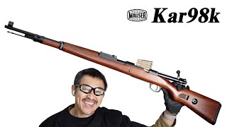 kar98k 強化版 Mauser公式 リアルカートampウォールナットストック マットブラックABS ボルトアクション ライフル ガスガン レビュー 2021年元旦 明けましておめでとうございます🎊 [upl. by Naved]