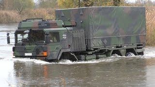 Rheinmetall HX 6x6 Gelände und Wasserfahrt TrÜbPl Klietz [upl. by Aridnere]