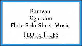 Rameau  Rigaudon  Flute Solo [upl. by Cut397]