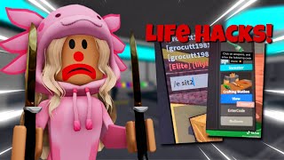 TESTING OUT VIRAL MM2 LIFE HACKS Roblox mm2 [upl. by Shauna]