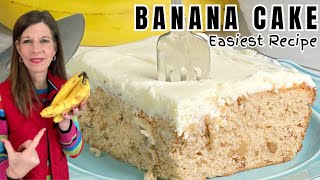 Deliciously Easy Banana Cake Recipe with Cream Cheese Frosting [upl. by Pauline]