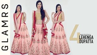 4 Gorgeous Ways To Drape A Lehenga Dupatta To Give It A New Look [upl. by Abebi]