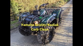 How to clean out and repair a quad ATV carburetor Yamaha Kodiak Grizzly 400 450 carb [upl. by Tish]