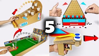 5 Amazing Cardboard Games Compilation [upl. by Kirad722]