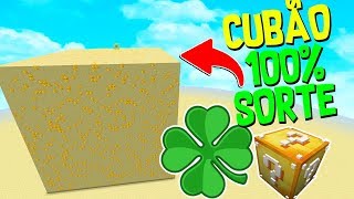 CUBÃO DE LUCKY BLOCK GIGANTE 100 SORTE NO MINECRAFT [upl. by Loy]