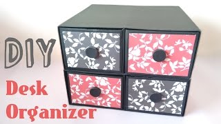 DIY Desk Organizer  Drawers  By Srushti Patil [upl. by Nyrek188]