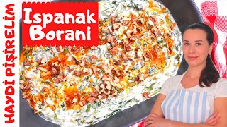 Ispanak Borani Tarifi  Nefis Yoğurtlu Ispanak Mezesi  Olga Genç [upl. by Maisie]