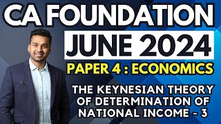 The Keynesian theory of determination of national income  3  CA Foundation Economics  June 2024 [upl. by Laeira931]