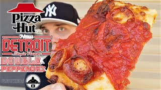 Pizza Hut® DETROIT STYLE PIZZA REVIEW 🍕🏠🍕  DOUBLE PEPPERONI [upl. by Rehpotsyrk]