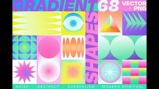 Vector Neon Gradient Shapes Stock Graphics Download [upl. by Spieler]