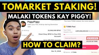 TOMARKET STAKING I MORE TOKENS ON PIGGYPIGGY STAKING I HOW TO CLAIM STAKED TOKENS ON TOMARKET [upl. by Aneleve]