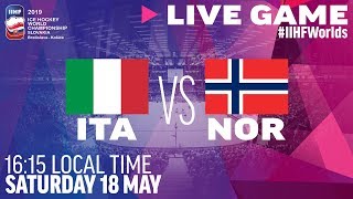 Italy vs Norway  Full Game  2019 IIHF Ice Hockey World Championship [upl. by Ryun]