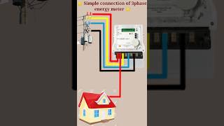 3 phase energy meter connectionhow 5o 3phase meter connection [upl. by Calvo841]