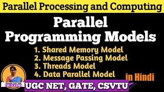 Parallel Programming Models  ACA  PPC  Lecture 13  Shanu Kuttan  in Hindi [upl. by Emarej153]